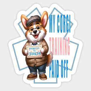 Corgi Grandpa Wisdom: Love and Light Sticker